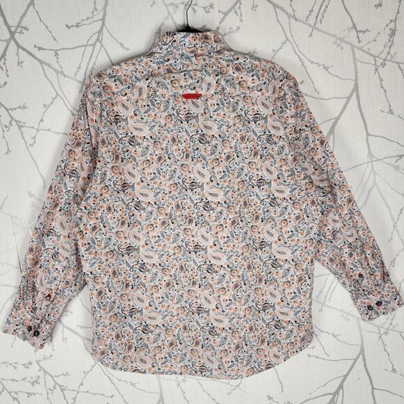 Jermyn & Bond Orange Floral Paisley 100% Cotton Shirt - Picture 2 of 3